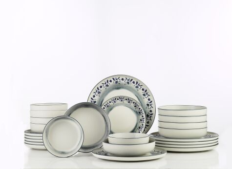 Kütahya Porselen Indigo Bloom 24 Parça 6 Kişilik Yemek Takımı - Kütahya Porselen