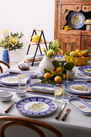 Kütahya Porselen Moderna Lemon Charm 14 Parça 6 Kişilik Kahvaltı Takımı - Kütahya Porselen