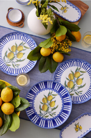 Kütahya Porselen Moderna Lemon Charm 14 Parça 6 Kişilik Kahvaltı Takımı - Kütahya Porselen