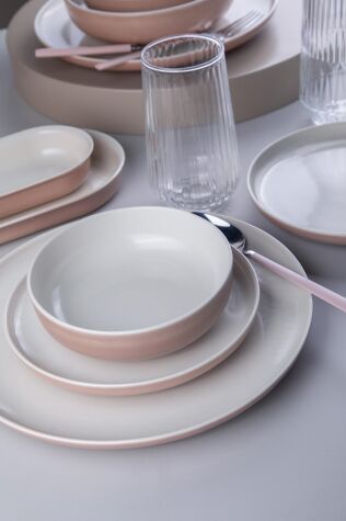 Kütahya Porselen Moderna Soft 26 Parça 6 Kişilik Yemek Takımı - Kütahya Porselen