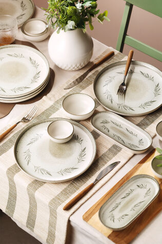 Kütahya Porselen Moderna Tilia 14 Parça 6 Kişilik Kahvaltı Takımı - Kütahya Porselen