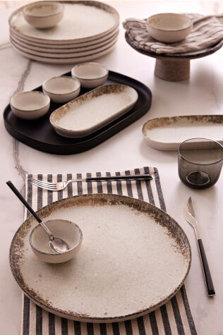 Kütahya Porselen Nordic Rustiground 14 Parça 6 Kişilik Kahvaltı Takımı - Kütahya Porselen