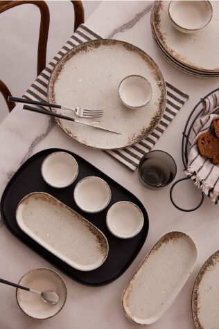 Kütahya Porselen Nordic Rustiground 14 Parça 6 Kişilik Kahvaltı Takımı - Kütahya Porselen