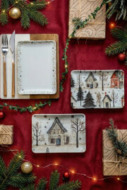 Kütahya Porselen Nostalgia 18x13 3 Parça Düz Tabak 