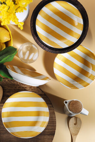 Kütahya Porselen Ocean Line 4 Parça 20 Cm Çukur Tabak - Kütahya Porselen