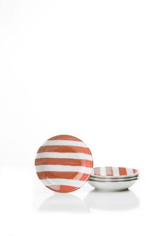 Kütahya Porselen Ocean Line 4 Parça 20 Cm Pasta Tabağı Turuncu - Kütahya Porselen