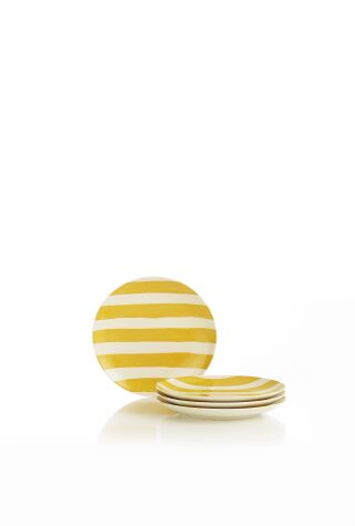 Kütahya Porselen Ocean Line 4 Parça 25 Cm Servis Tabağı Sarı - Kütahya Porselen