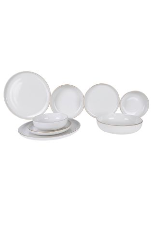 Kütahya Porselen Moderna 8 Parça 2 Kişilik Yemek Takımı Altın Fileli - Kütahya Porselen