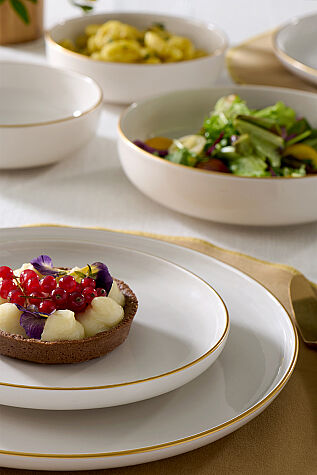 Kütahya Porselen Moderna 8 Parça 2 Kişilik Yemek Takımı Altın Fileli - Kütahya Porselen