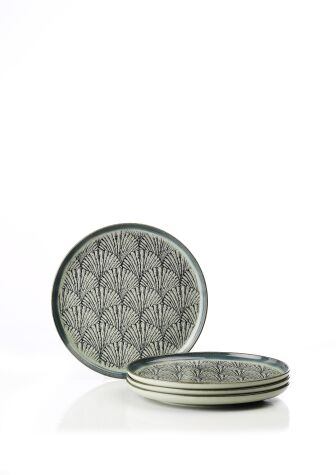 Kütahya Porselen Perla 4 Parça 27 Cm Servis Tabağı Yeşil - Kütahya Porselen