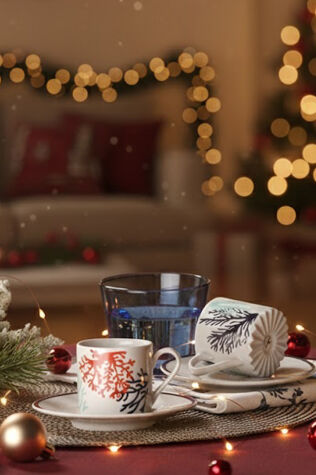 Kütahya Porselen Pilea 4 Parça 2 Kişilik Kahve Takımı 12216 - Kütahya Porselen