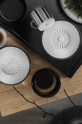 Kütahya Porselen Pilea Ruya 4 Parça 2 Kişilik Kahve Takımı 12217 - Kütahya Porselen