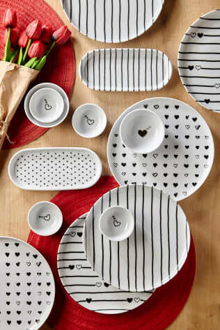 Kütahya Porselen Pretty 14 Parça 6 Kişilik Kahvaltı Takımı - Kütahya Porselen