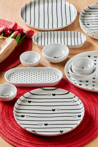 Kütahya Porselen Pretty 14 Parça 6 Kişilik Kahvaltı Takımı - Kütahya Porselen