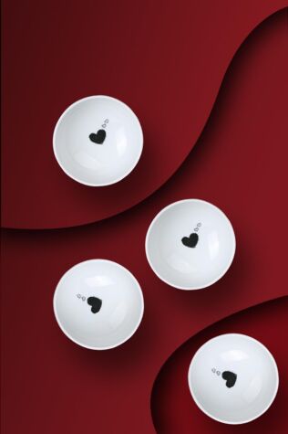 Kütahya Porselen Pretty 4 parça 10 cm Kase Seti - Kütahya Porselen