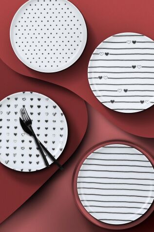 Kütahya Porselen Pretty 4 Parça 19 Cm Tabak - Kütahya Porselen