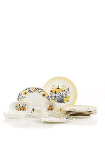 Kütahya Porselen Bone Pumpkin 14 Parça 6 Kişilik Kahvaltı Takımı - Kütahya Porselen