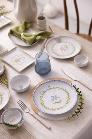 Kütahya Porselen Romance 14 Parça 6 Kişilik Kahvaltı Takımı - Kütahya Porselen