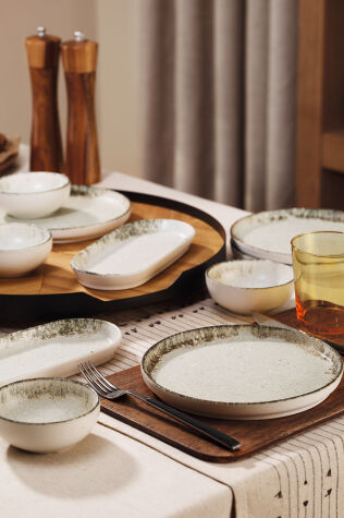 Kütahya Porselen Rustiground 10 Parça 4 Kişilik Kahvaltı Takımı - Kütahya Porselen