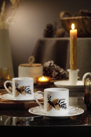 Kütahya Porselen Rüya 4 parça 2 Kişilik 11898 Kahve Fincan Takımı - Kütahya Porselen