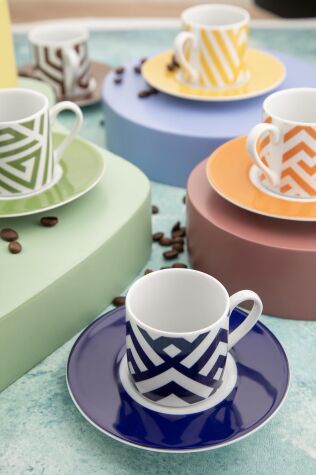 Kütahya Porselen Rüya 12 Parça 6 Kişilik Kahve Fincan Takımı 11424 - Kütahya Porselen