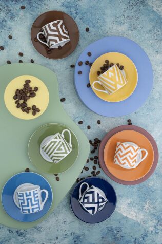 Kütahya Porselen Rüya 12 Parça 6 Kişilik Kahve Fincan Takımı 11424 - Kütahya Porselen