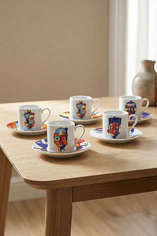 Kütahya Porselen Rüya 12 Parça 6 Kişilik Kahve Takımı - Kütahya Porselen