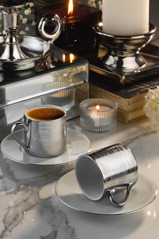 Kütahya Porselen Rüya 4 Parça 2 Kişilik Kahve Fincan Takımı 11503 - Kütahya Porselen