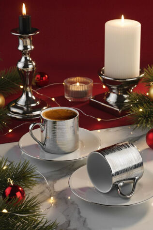 Kütahya Porselen Rüya 4 Parça 2 Kişilik Kahve Fincan Takımı 11503 - Kütahya Porselen