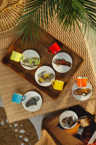 Kütahya Porselen Rüya 6 Kişilik Nanodekor Kahve Takımı - KÜTAHYA PORSELEN