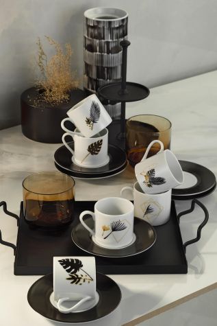 Kütahya Porselen - Kütahya Porselen Golden Lief Kahve Takımı