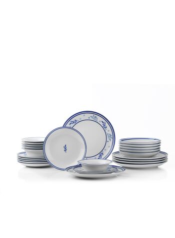 Kütahya Porselen Safir 24 Parça 6 Kişilik Yemek Takımı Mavi - Kütahya Porselen