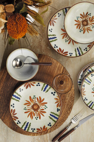 Kütahya Porselen Sepia 24 Parça 6 Kişilik Yemek Takımı - Kütahya Porselen