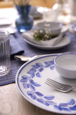 Kütahya Porselen Silva Blu 14 Parça 6 Kişilik Kahvaltı Takımı - Kütahya Porselen