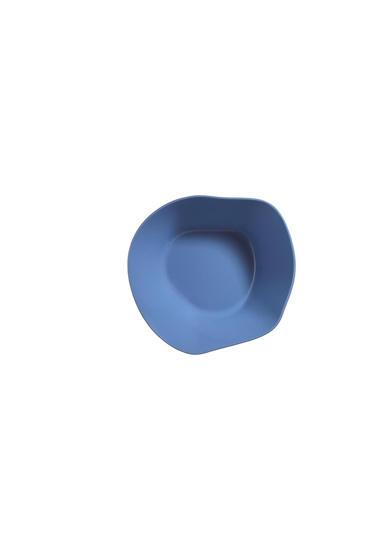 Kütahya Porselen Skallop 2'li 23 cm Büyük Kase Seti Mavi