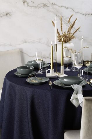 Kütahya Porselen Soho 24 Parça 6 Kişilik Yemek Takımı Mavi - Kütahya Porselen