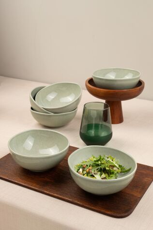 Kütahya Porselen Soho 6 Parça 15 Cm Kase Seti Yeşil - Kütahya Porselen