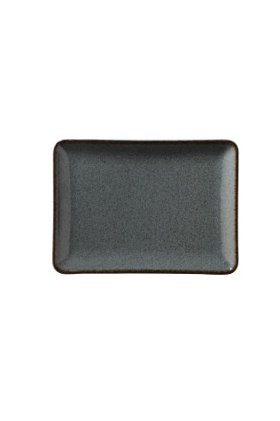 Kütahya Porselen Tan 23X17 Cm Düz Tabak Pearl Mavi P01 - Kütahya Porselen