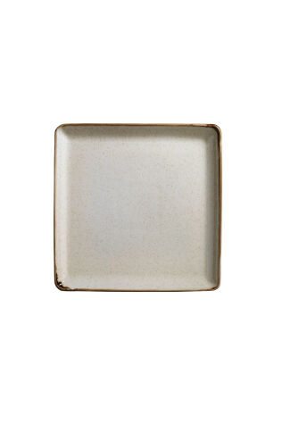 Kütahya Porselen Tan 23X23 Cm Düz Tabak Pearl Tarçın P02 - Kütahya Porselen