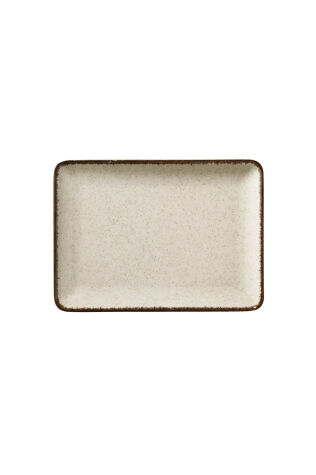 Kütahya Porselen Tan 27X20 Cm Düz Tabak Pearl Tarçın P02 - Kütahya Porselen
