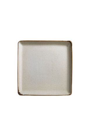 Kütahya Porselen Tan 27X27 Cm Düz Tabak Pearl Tarçın P02 - Kütahya Porselen