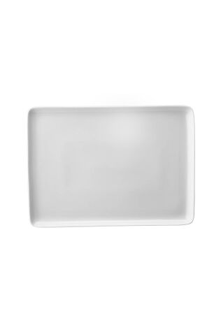 Kütahya Porselen Tan 30X22 cm. Düz Tabak Dekorsuz - Kütahya Porselen