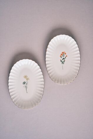 Kütahya Porselen Tiny Miny 2 Parça 24 Cm Kayık Tabak - Kütahya Porselen