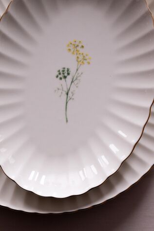 Kütahya Porselen Tiny Miny 2 Parça 24 Cm Kayık Tabak - Kütahya Porselen