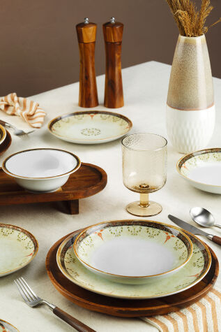 Kütahya Porselen Toprak 24 Parça 6 Kişilik Yemek Takımı - Kütahya Porselen