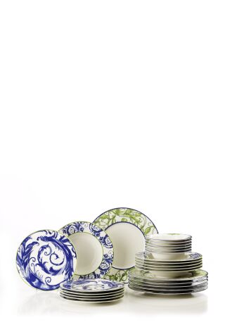Kütahya Porselen Verde Azul 24 Parça 6 Kişilik Yemek Takımı - Kütahya Porselen