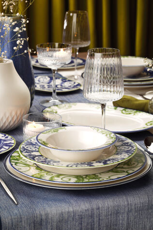 Kütahya Porselen Verde Azul 26 Parça 6 Kişilik Yemek Takımı - Kütahya Porselen