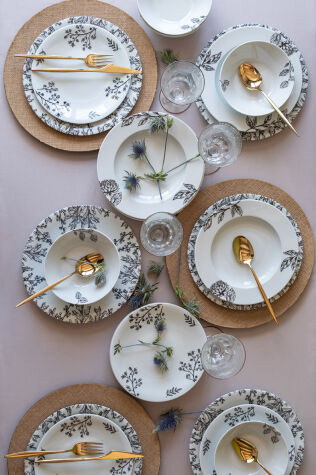 Kütahya Porselen Zeugma 24 Parça 6 Kişilik Yemek Takımı 885694 - Kütahya Porselen