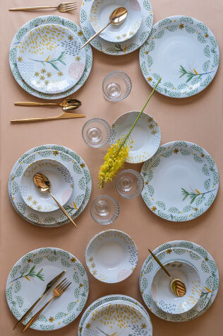 Kütahya Porselen Zeugma 24 Parça 6 Kişilik Yemek Takımı 885700 - Kütahya Porselen