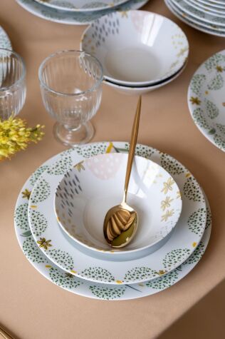 Kütahya Porselen Zeugma 24 Parça 6 Kişilik Yemek Takımı 885700 - Kütahya Porselen